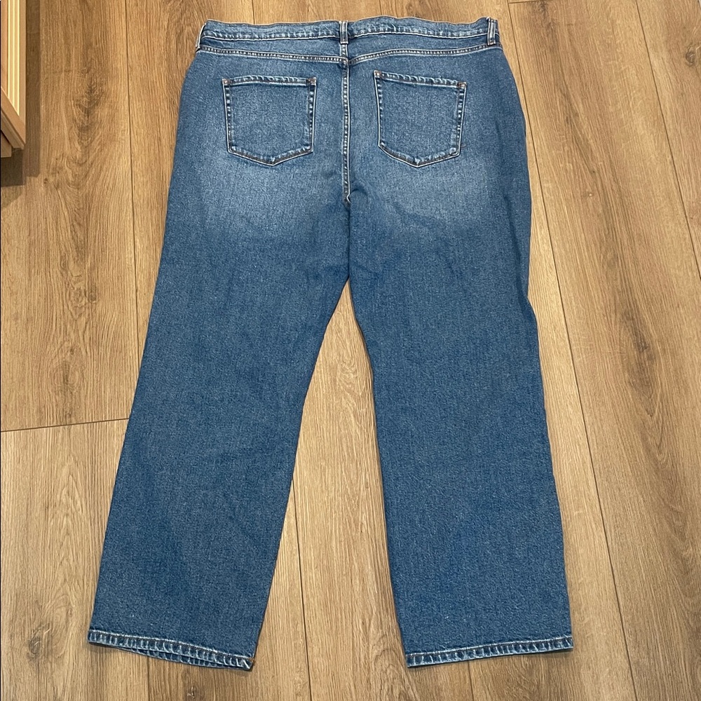 Fashion Nova | Because I Said So Destroyed Mom Jeans Medium Blue Wash Sz 20 - Picture 7 of 10